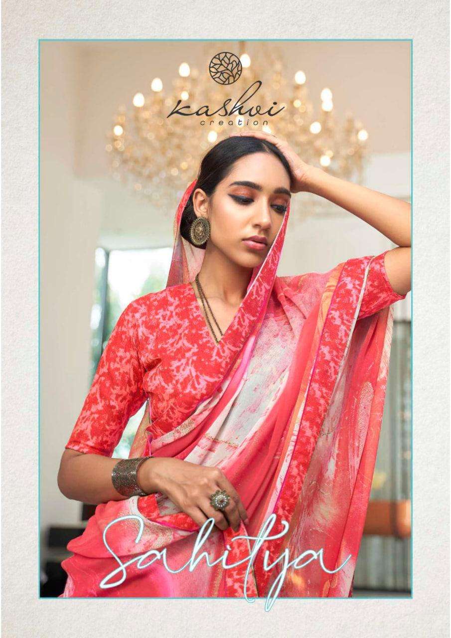 LT Fabrics kashvi Sahitya heavy Georgette With fancy Border ...