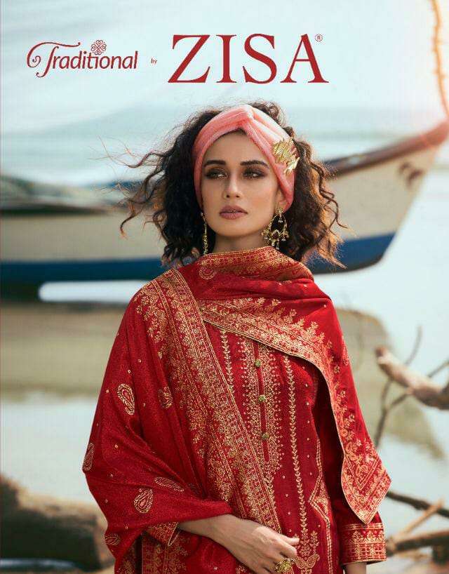 Meera Trendz Zisa Traditional Pure Dola Jacquard Dress Mater...