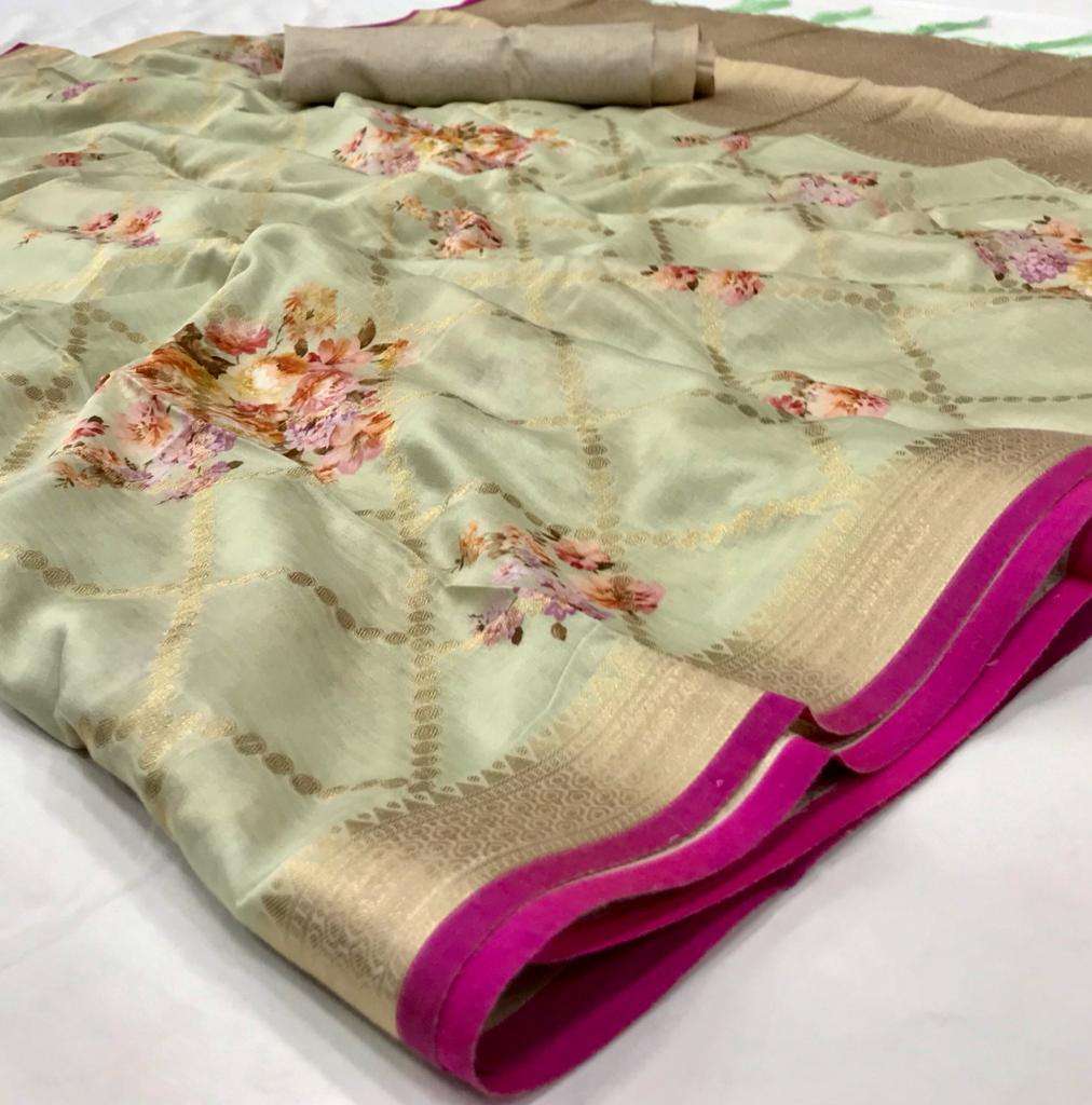 Musleen Silk Soft Silk With Digital Floral Print Sarees Coll...