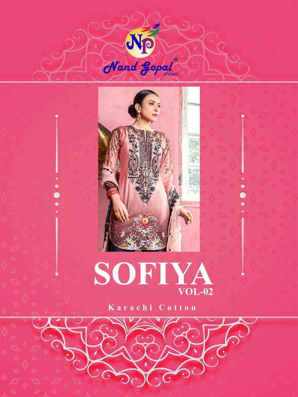 Nand Gopal Sofiya Vol 1 Pure Cotton Karachi Print Dress Mate...