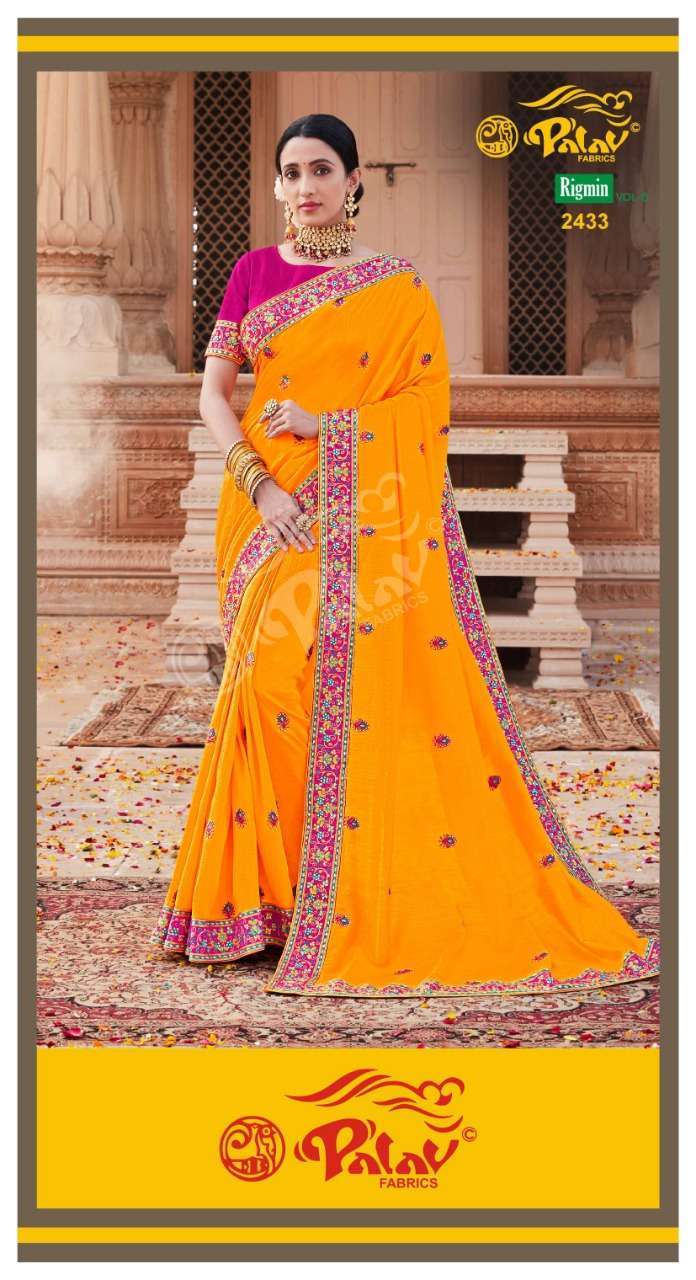 Palav Rigmin Vol 6 Georgette With Embroidery Work Heavy Desi...