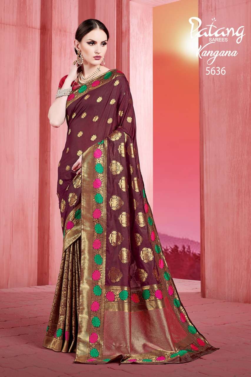  PATANG KANGANA  soft silk party wear saree collection 01