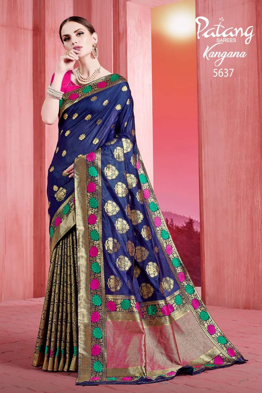  PATANG KANGANA  soft silk party wear saree collection 03