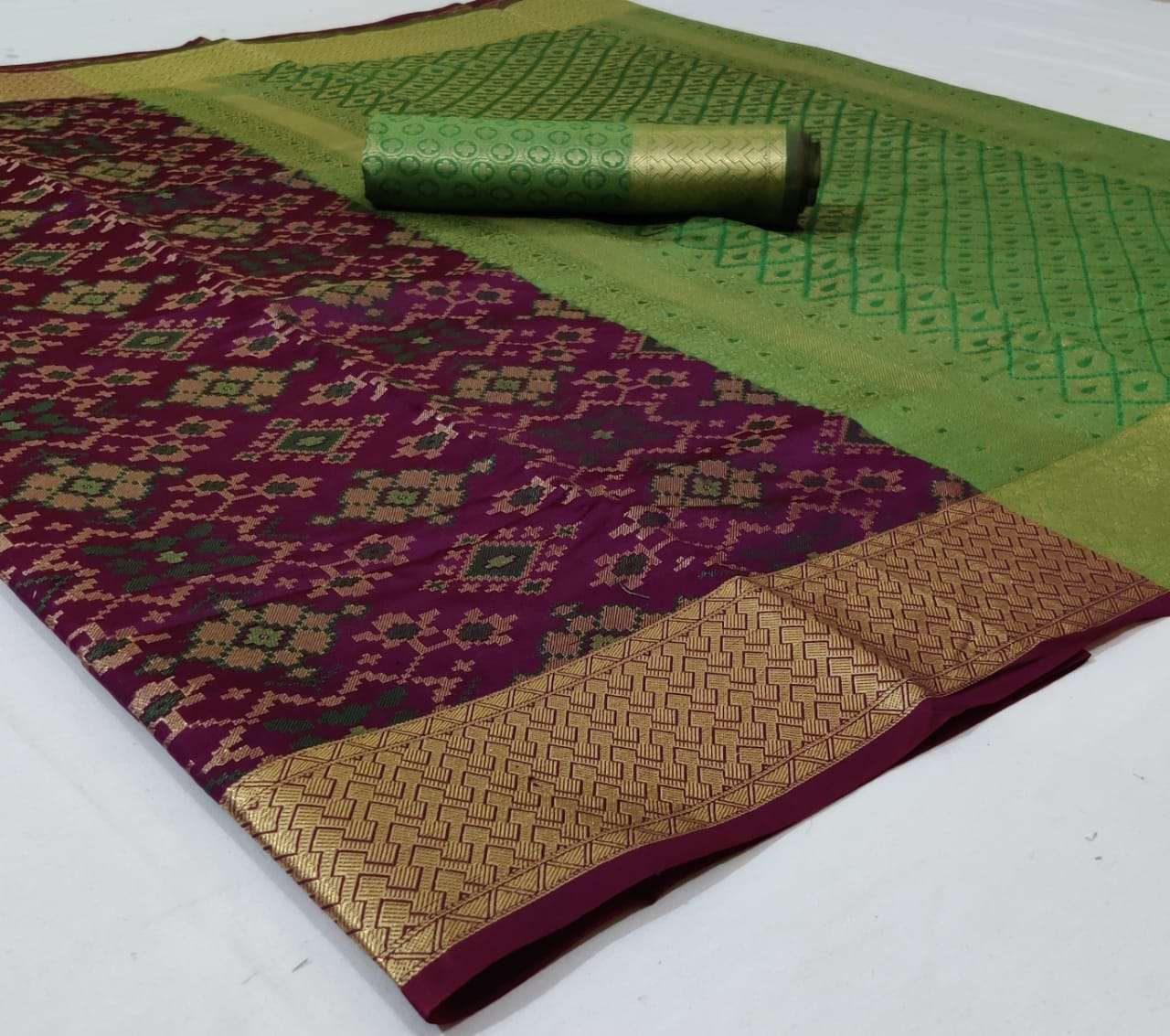 Patola Sarees Vol 1 Banarasi Patola Print With Zari Weaving ...