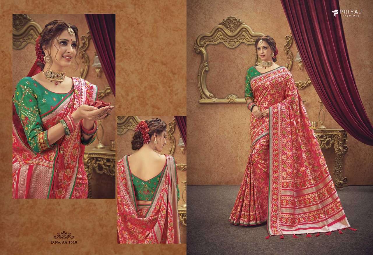 PRIYAG RAJGHARANA silk traditional wedding wear saree collec...