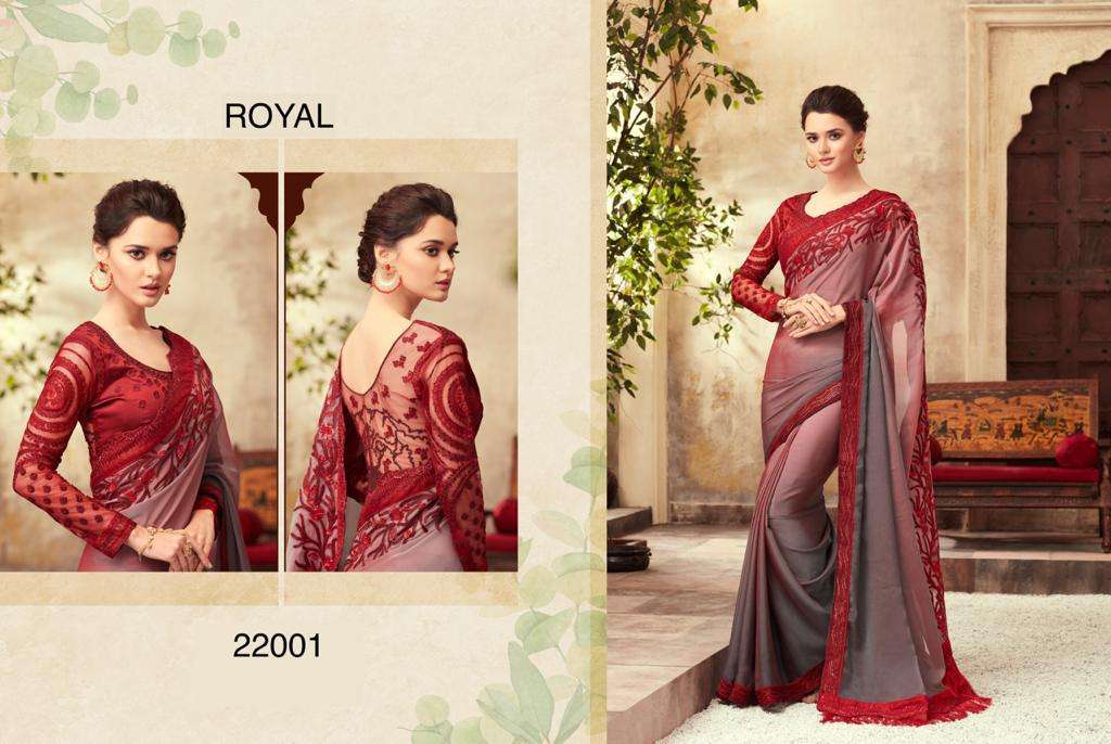  ROYAL fancy party wear saree collection 03