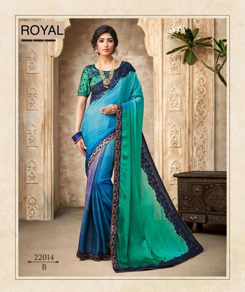  ROYAL fancy party wear saree collection 05