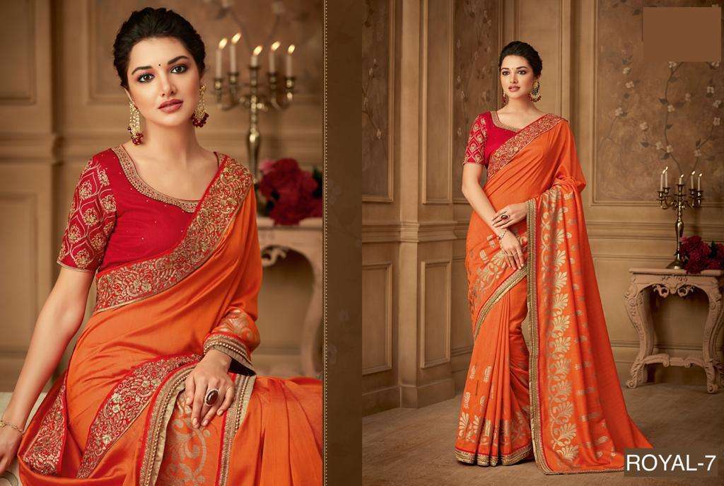  ROYAL fancy party wear saree collection 06