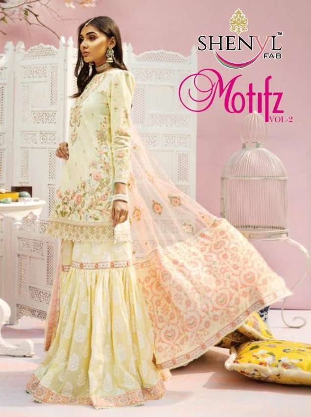 Shenyl Fab Motifz Vol 2 Cambric cotton With Embroidery Work ...