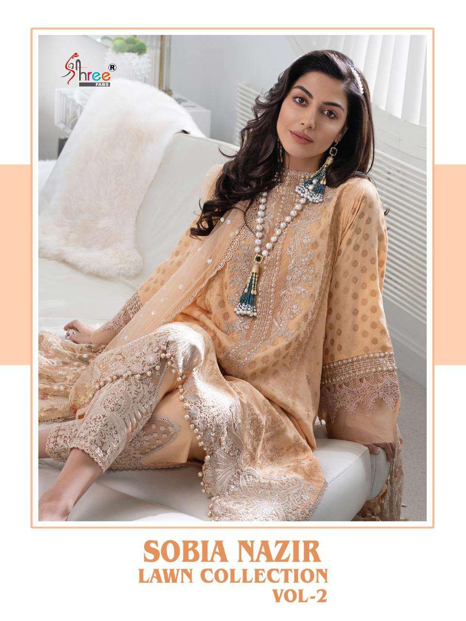 Shree Fab Sobia Nazir lawn Collection Vol 2 Pure lawn With E...