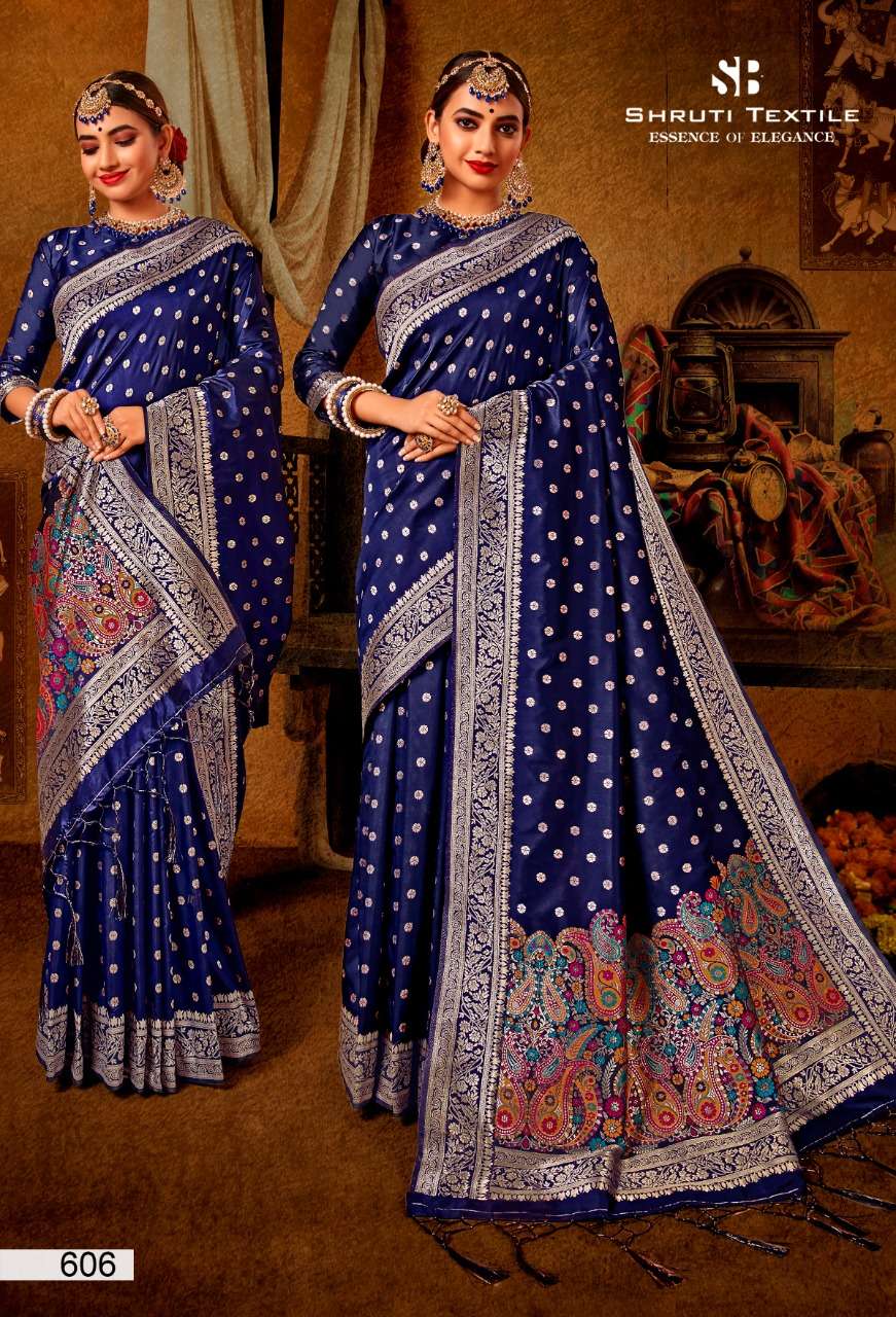 SHRUTI 600 SERIES  soft silk party wear saree collection 05