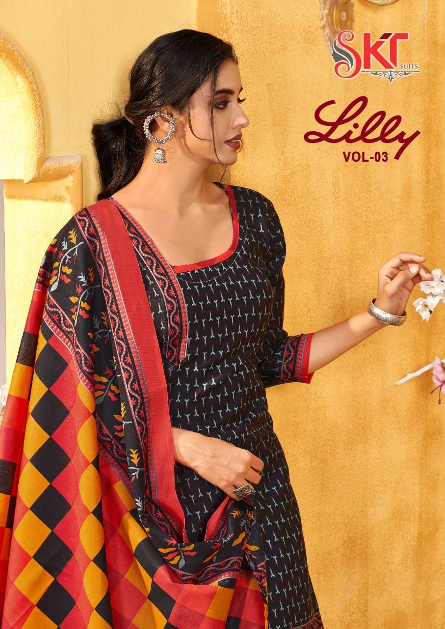 SKT Suits Lilly vol 3 Soft Cotton printed Dress Material Col...