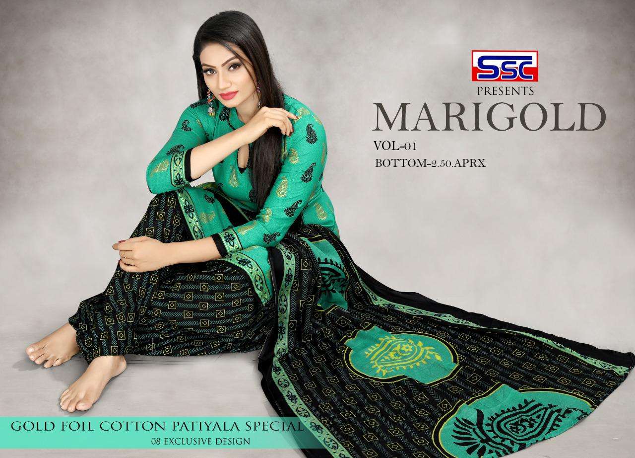 SSC Creation Marigold Vol 1 heavy Soft Cotton Printed Dress ...