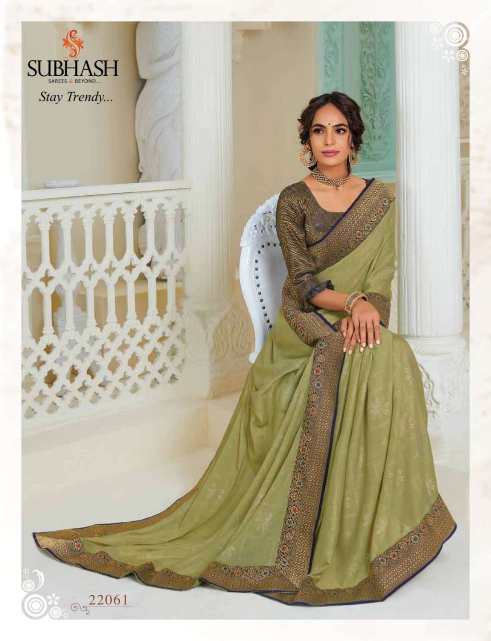 Subhash Manjri Fancy Designer Party Wear Sarees Collection 1...