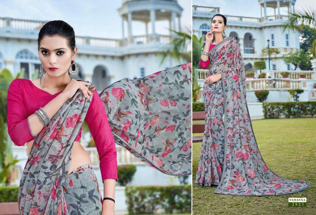 Tamanna georgette with printed regular wear saree collection...
