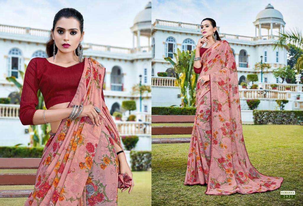 Tamanna georgette with printed regular wear saree collection