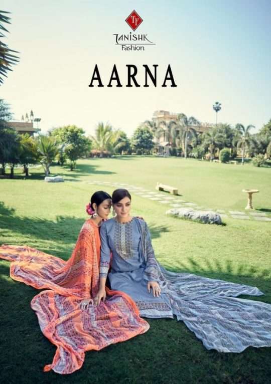 Tanishk Fashion Aarna Pure lawn cambric Printed Dress Materi...