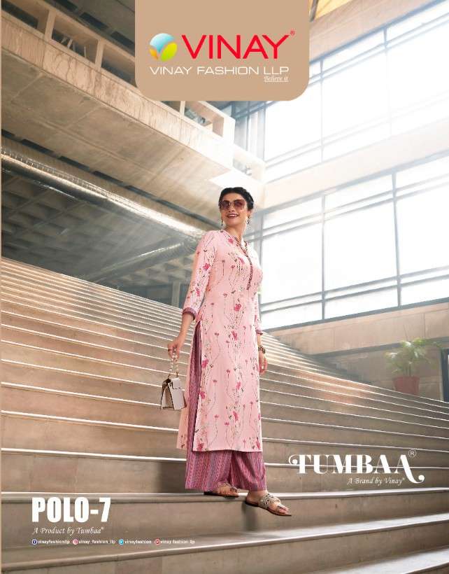 Vinay fashion Tumbaa Polo Vol 7 Rayon Printed Kurti With Pla...