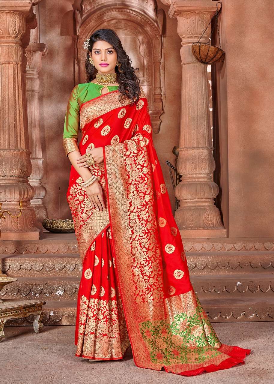 Virasat Silk Soft Silk With Weaving Traditional Sarees Colle...