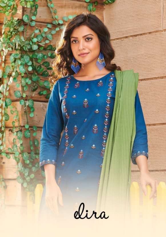 100 Miles Elira Cotton With Heavy Embroidery work Kurti With...