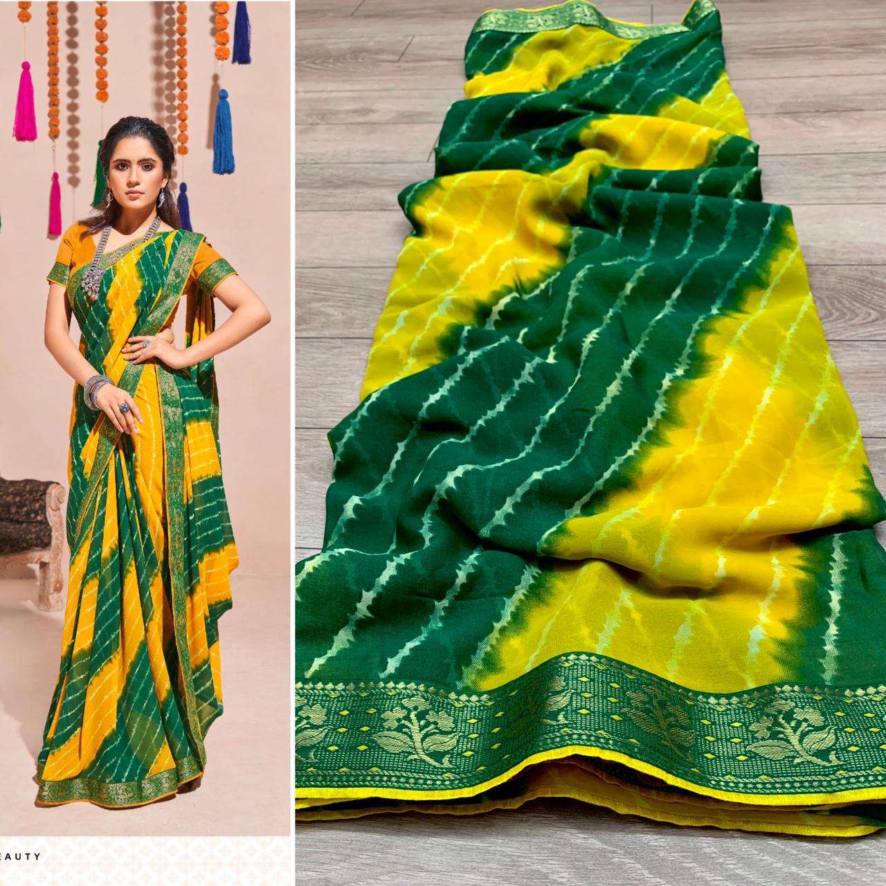 Aalya GEORGETTE WITH  FANCY BORDER SAREE COLLECTION 02
