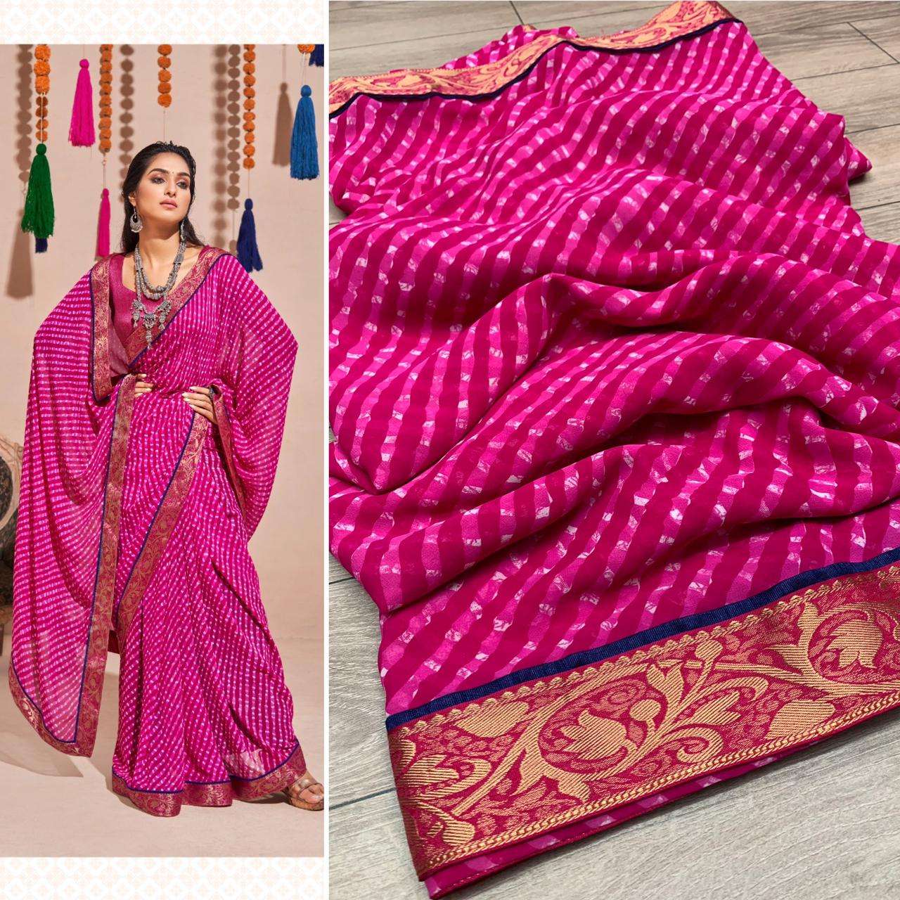 Aalya GEORGETTE WITH  FANCY BORDER SAREE COLLECTION 05