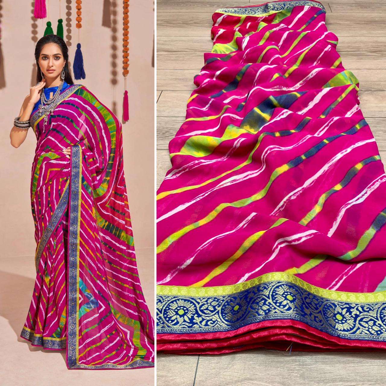 Aalya GEORGETTE WITH  FANCY BORDER SAREE COLLECTION 08