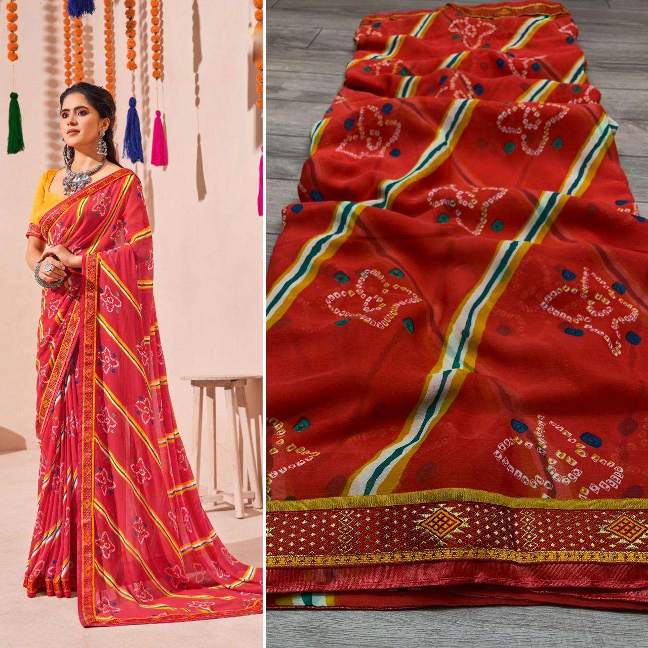 Aalya GEORGETTE WITH  FANCY BORDER SAREE COLLECTION 09