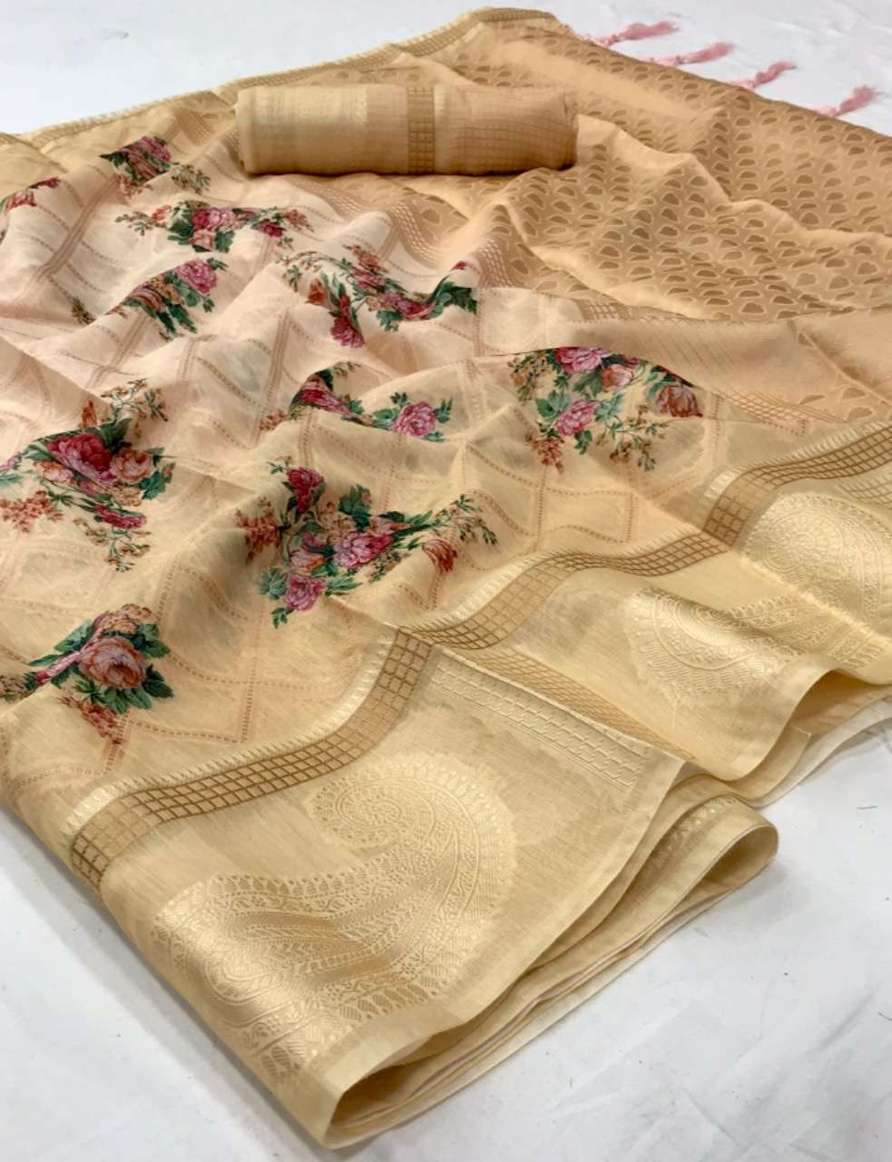 Aisha Silk Soft Cotton With Digital Print Saree Collection A...