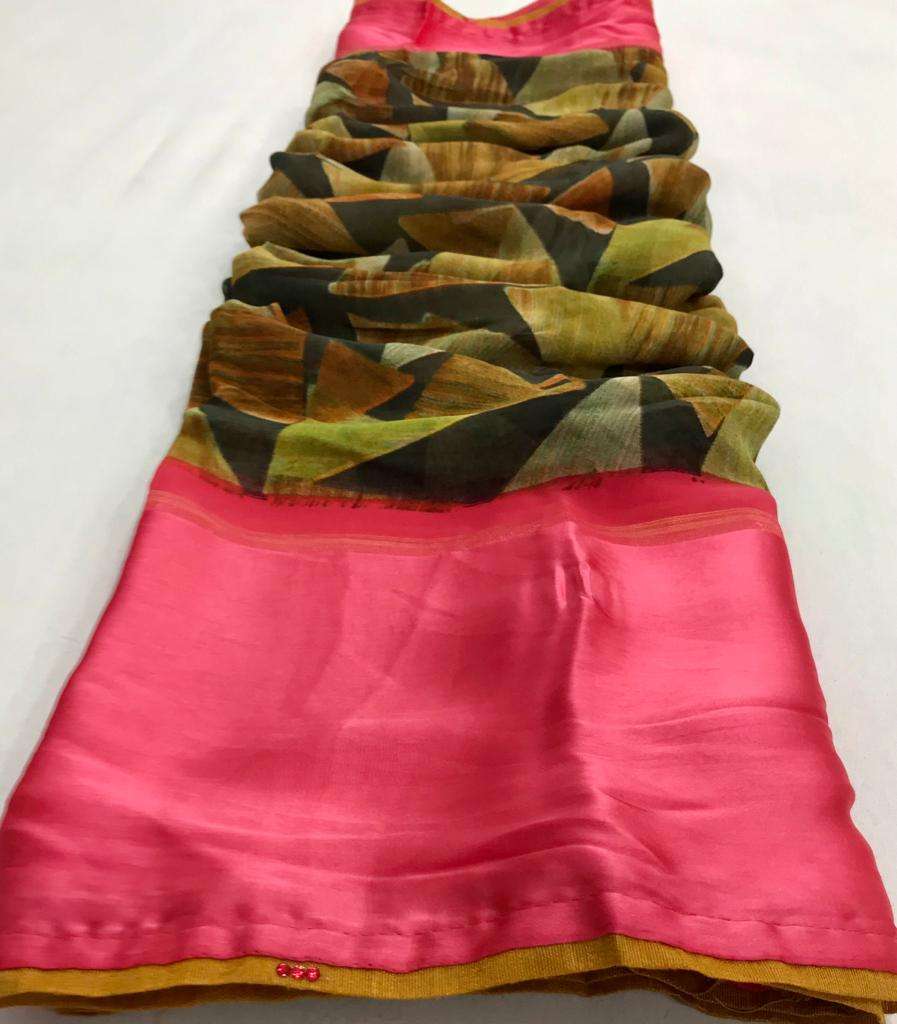 AKIRA GEORGETTE WITH SATTIN PATTA REGULAR WEAR SAREE 05