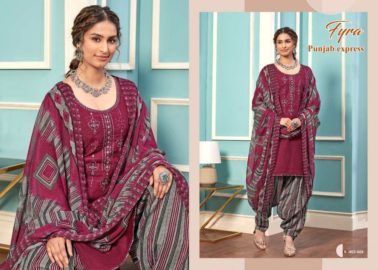 Alok Suits Fyra Punjab Express Soft Cotton Print With Thread...