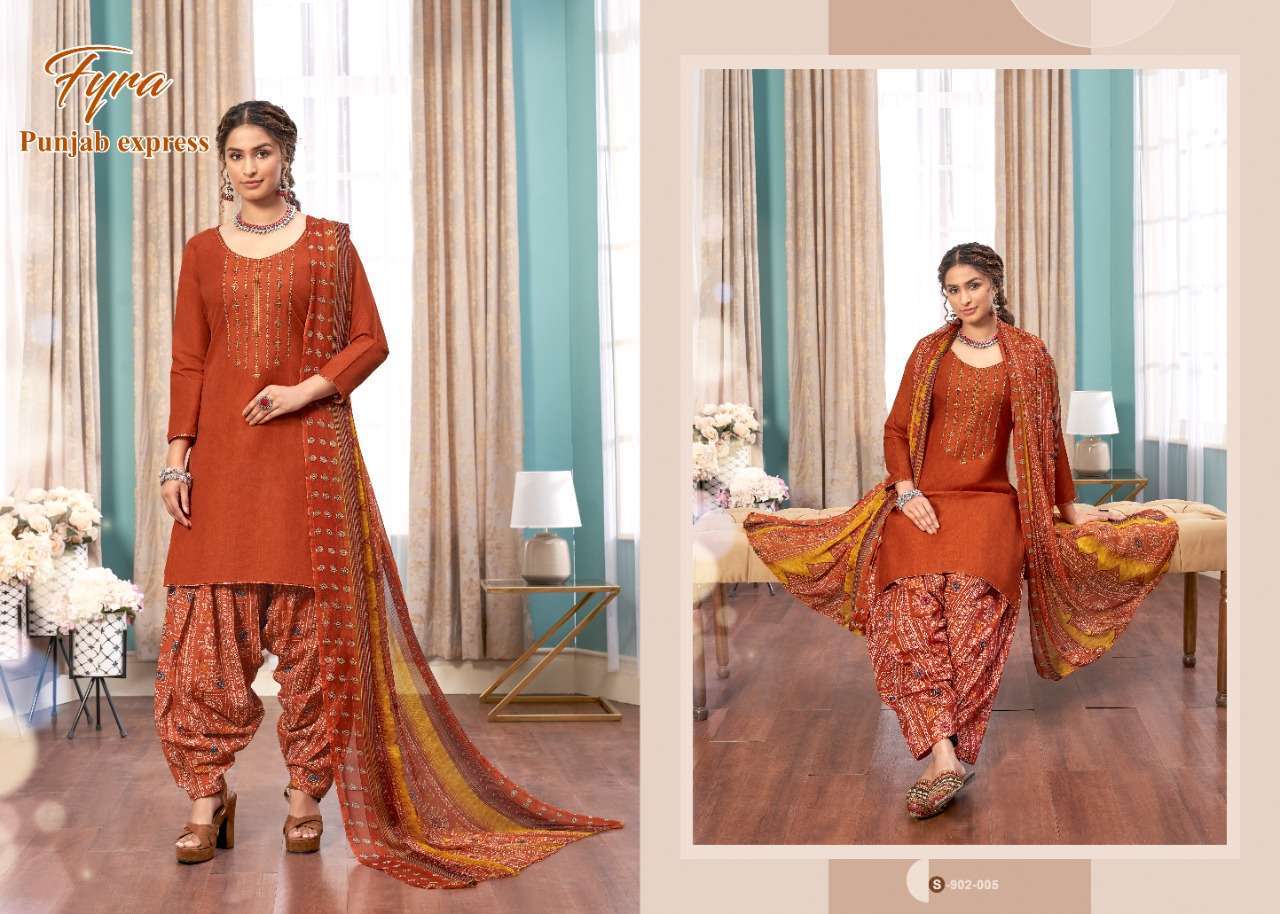 Alok Suits Fyra Punjab Express Soft Cotton Print With Thread...
