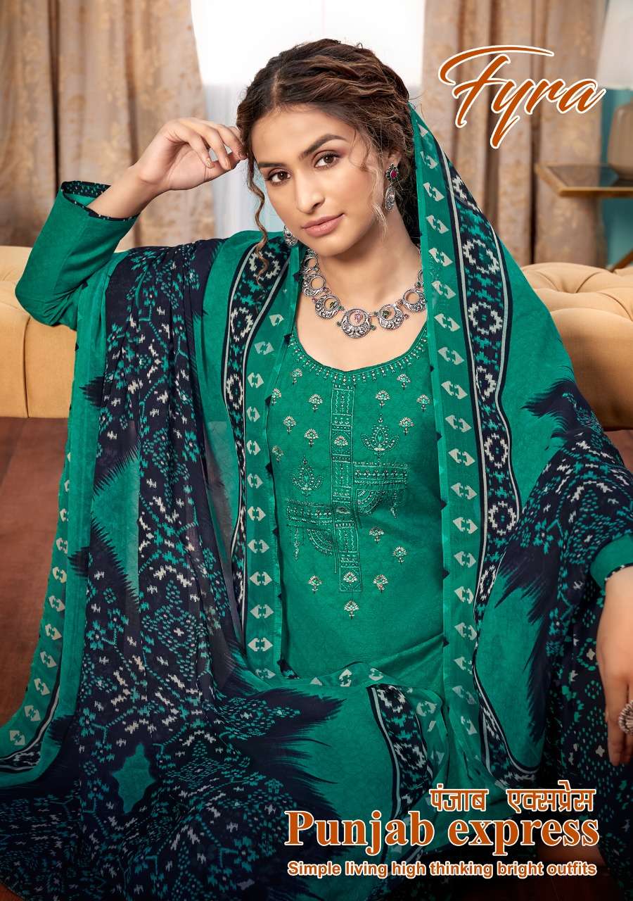 Alok suits Fyra Punjab Express Soft Cotton Print With Thread...