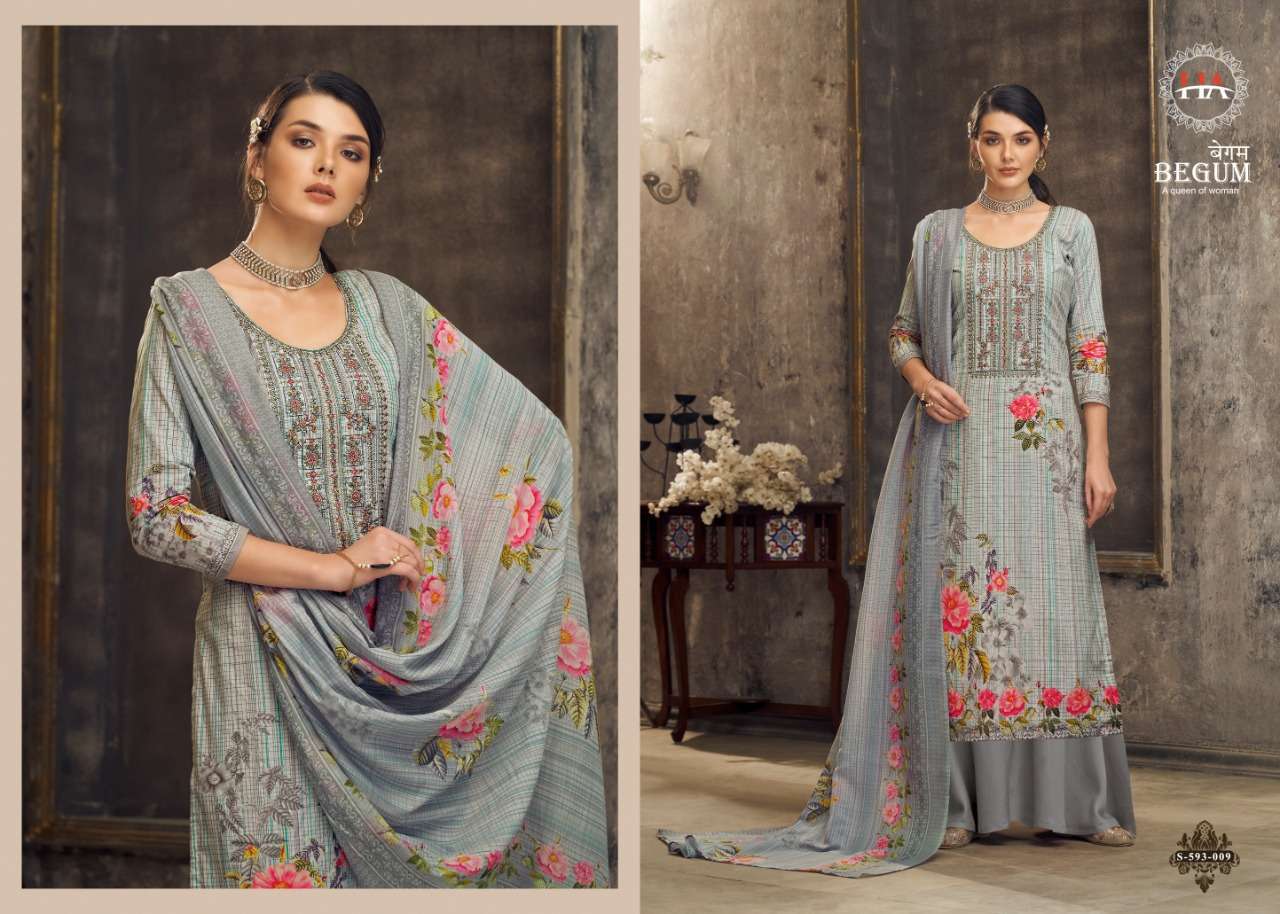 Alok Suits Harshit Begum Cotton Digital Print With Fancy Emb...