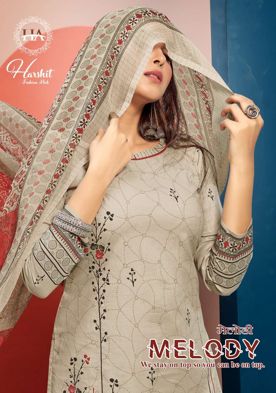 Alok suits Harshit Melody Cambric Cotton fancy Printed Dress...