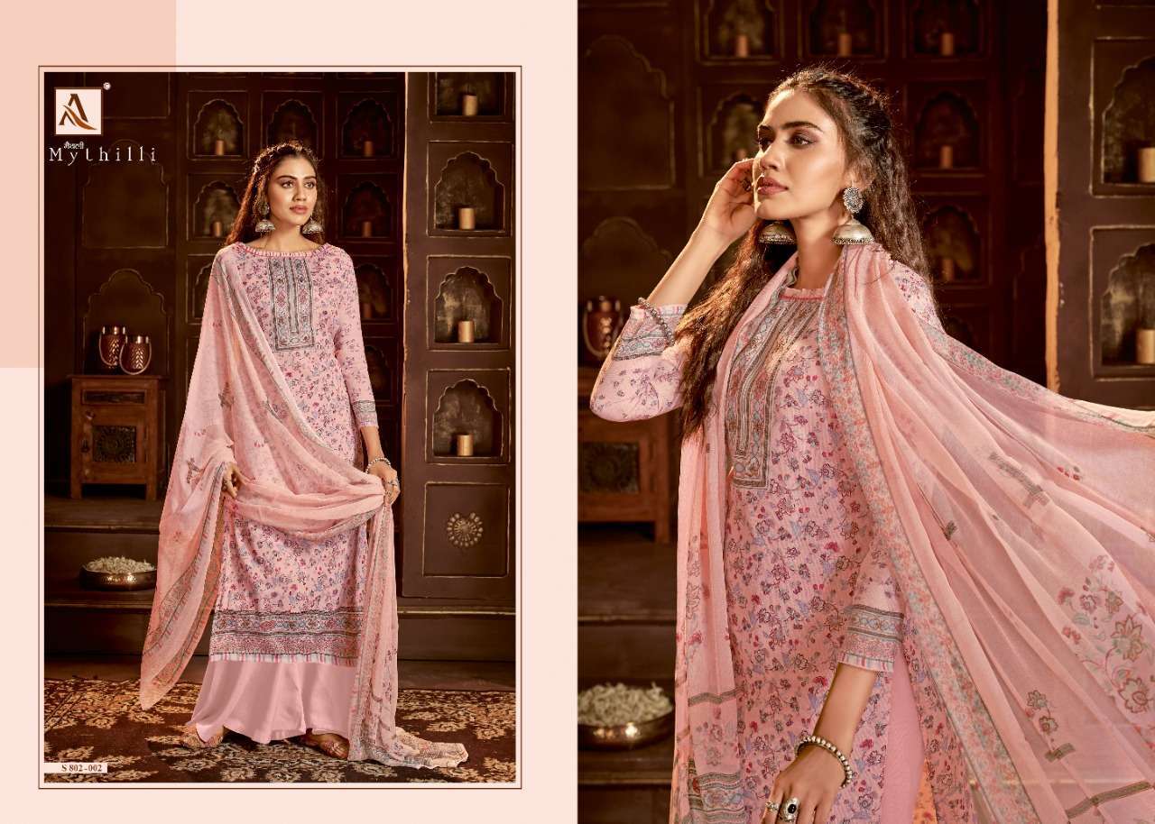 Alok Suits Mythilli Pure Jam Cotton Digital Print With Swaro...