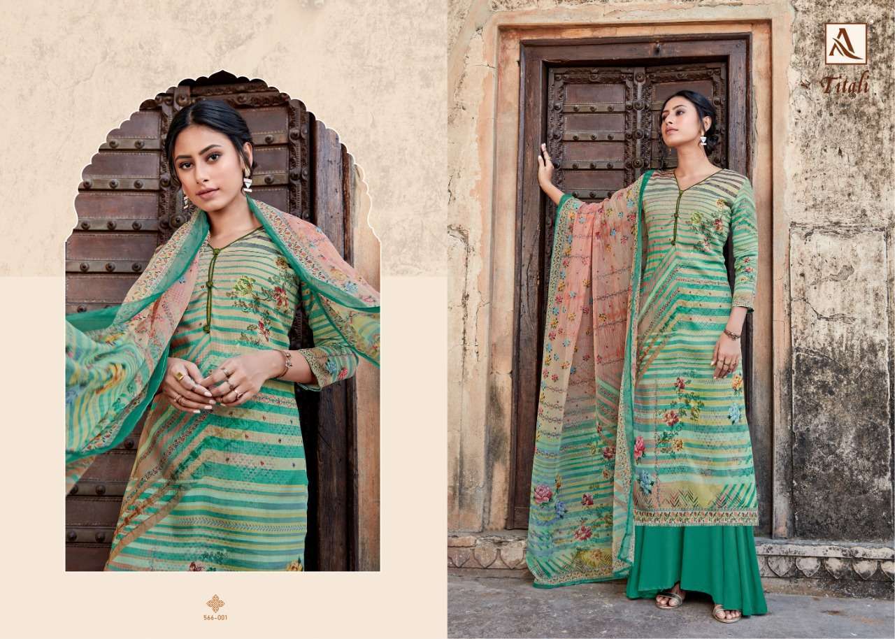 Alok Suits Titali Pure Jam Satin Digital Print With Swarovsk...