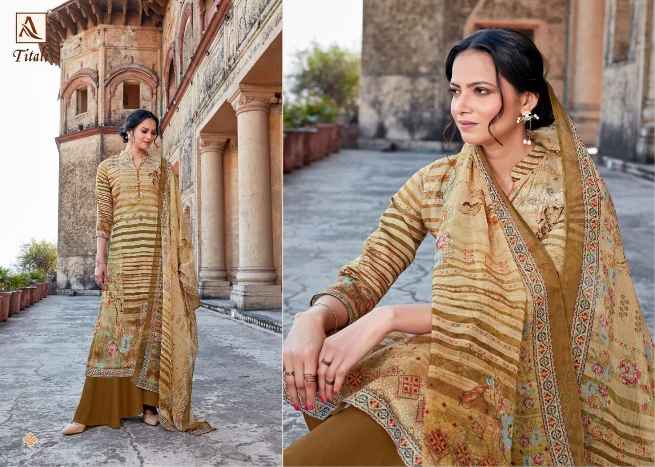 Alok Suits Titali Pure Jam Satin Digital Print With Swarovsk...