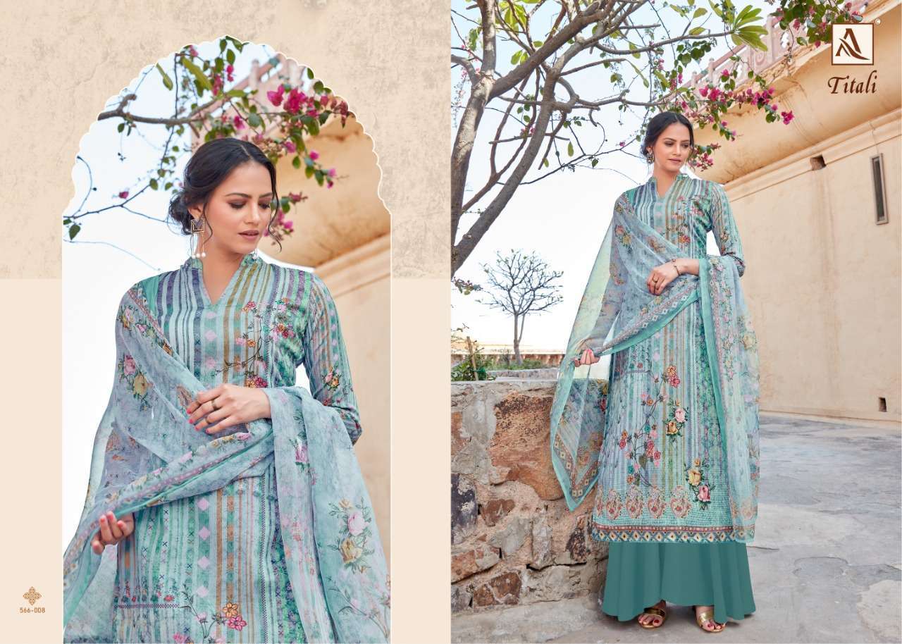 Alok Suits Titali Pure Jam Satin Digital Print With Swarovsk...