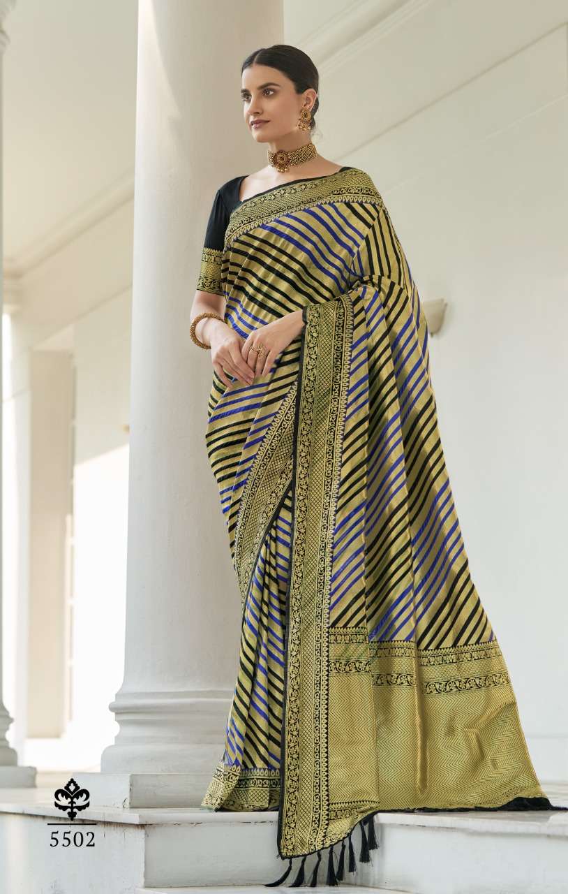 Ananya Silk Stripe Paithani Festival Wear Saree Collection 0...