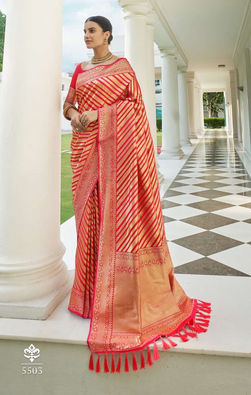 Ananya Silk Stripe Paithani Festival Wear Saree Collection 0...