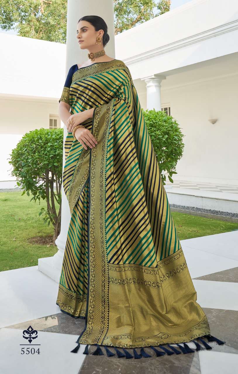 Ananya Silk Stripe Paithani Festival Wear Saree Collection 0...