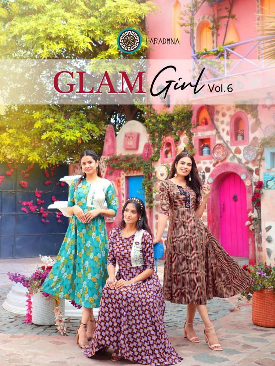 Aradhna Fashion Glam Girl Vol 6 Heavy Rayon With Fancy Work ...