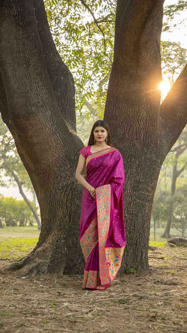 Aradhna Silk Soft Silk With Patch Weaving Border Sarees Coll...