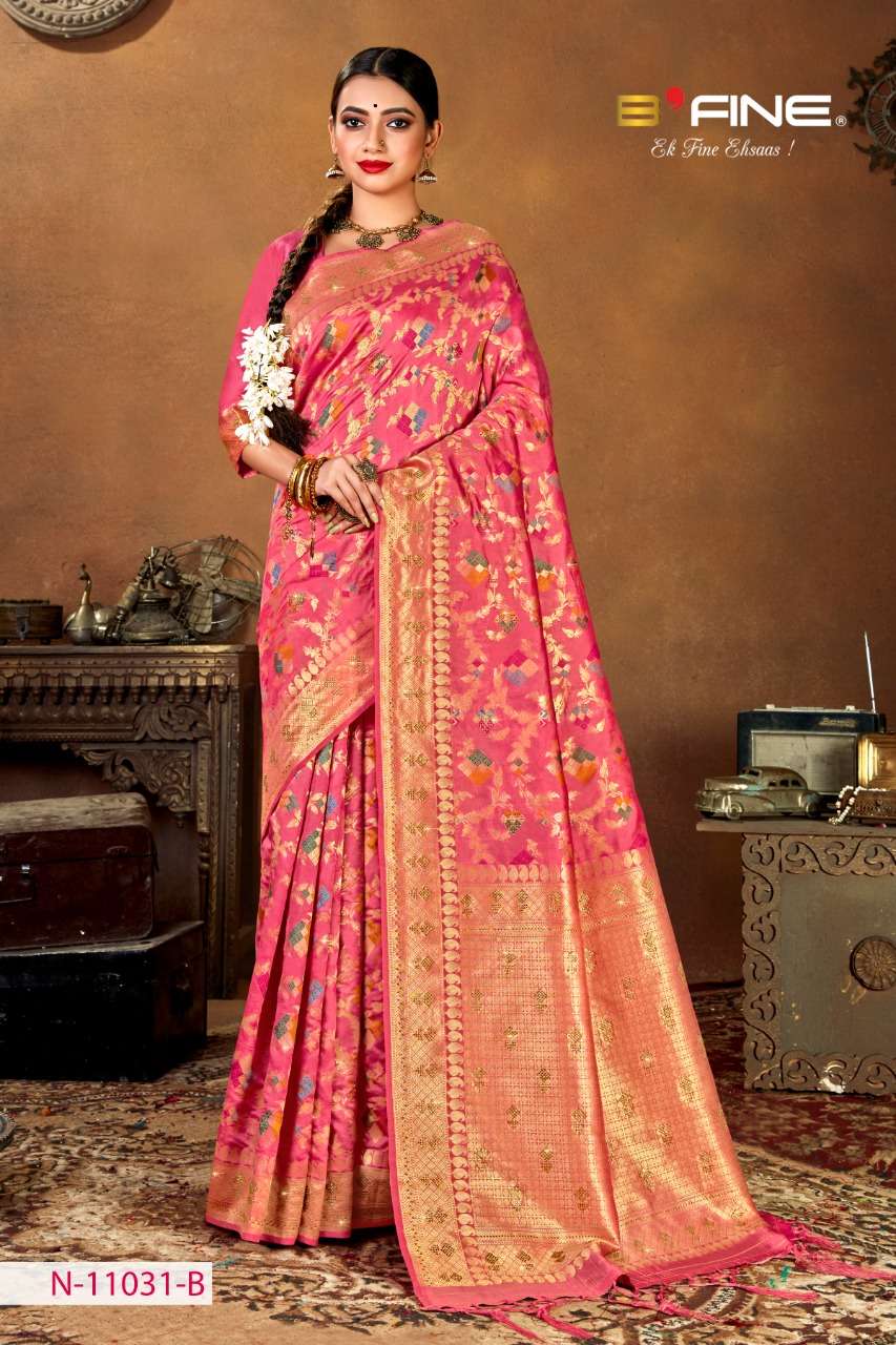 B Fine Varlaxmi Silk Traditional Sarees collection