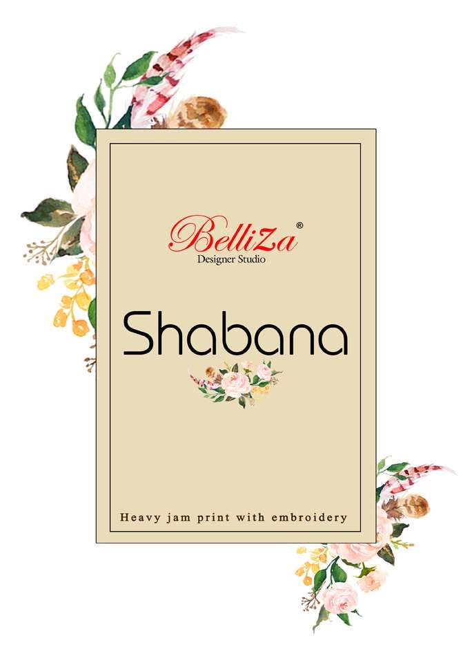 Belliza Designer Studio Shabana Pure Jam Silk Print With Hea...
