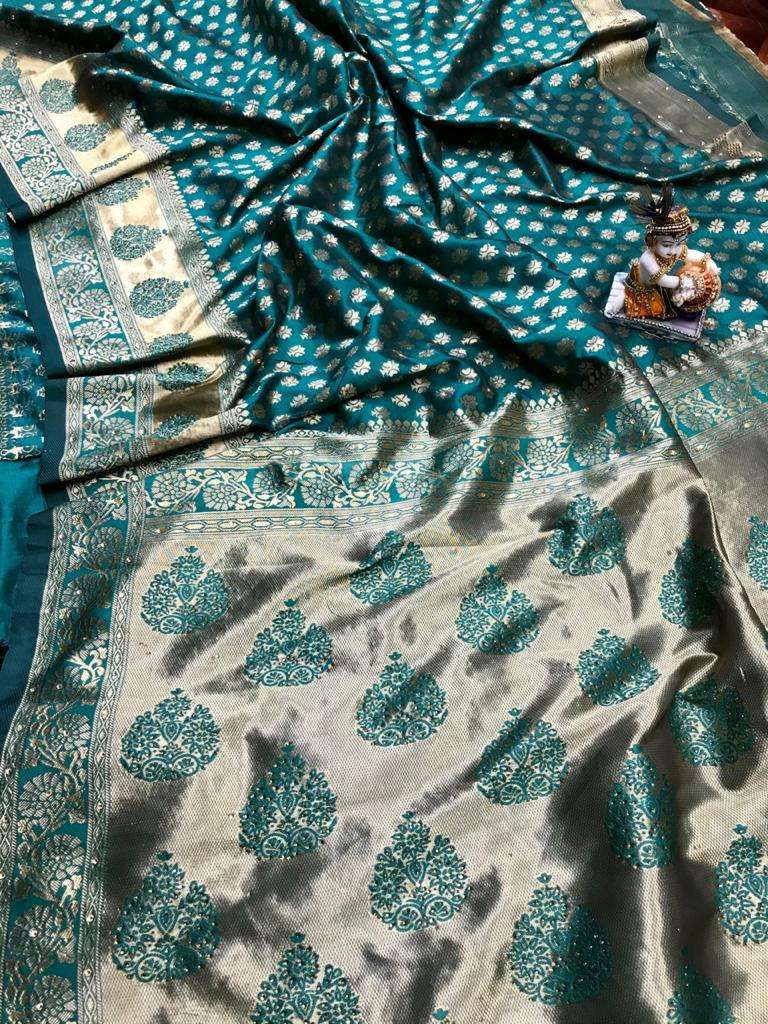 Crystal soft  lichi silk with party wear saree collection 05