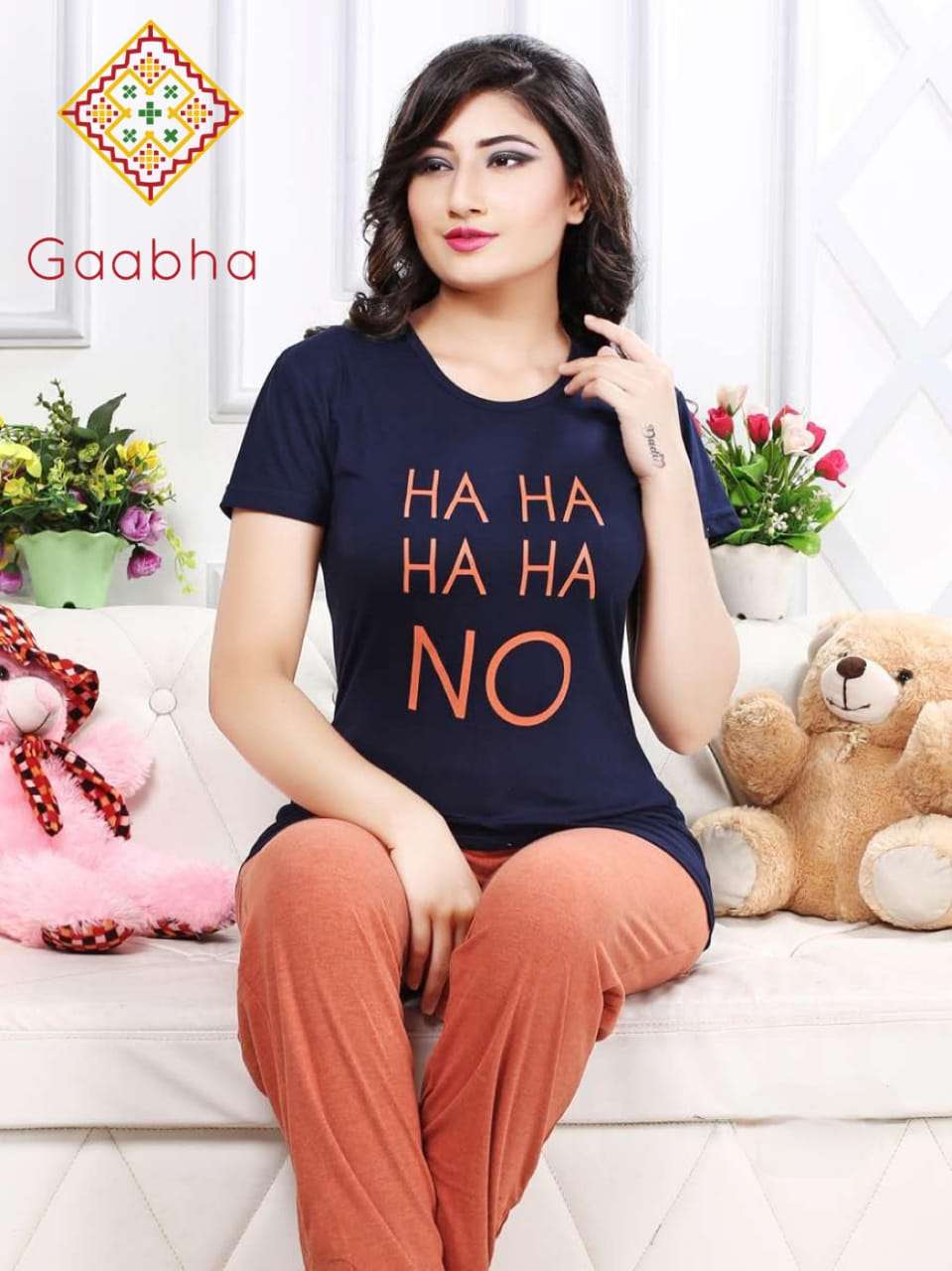 Gaabha Sweet Dreams Vol 3 Cotton Hosiery T-Shirts Pajama Nig...