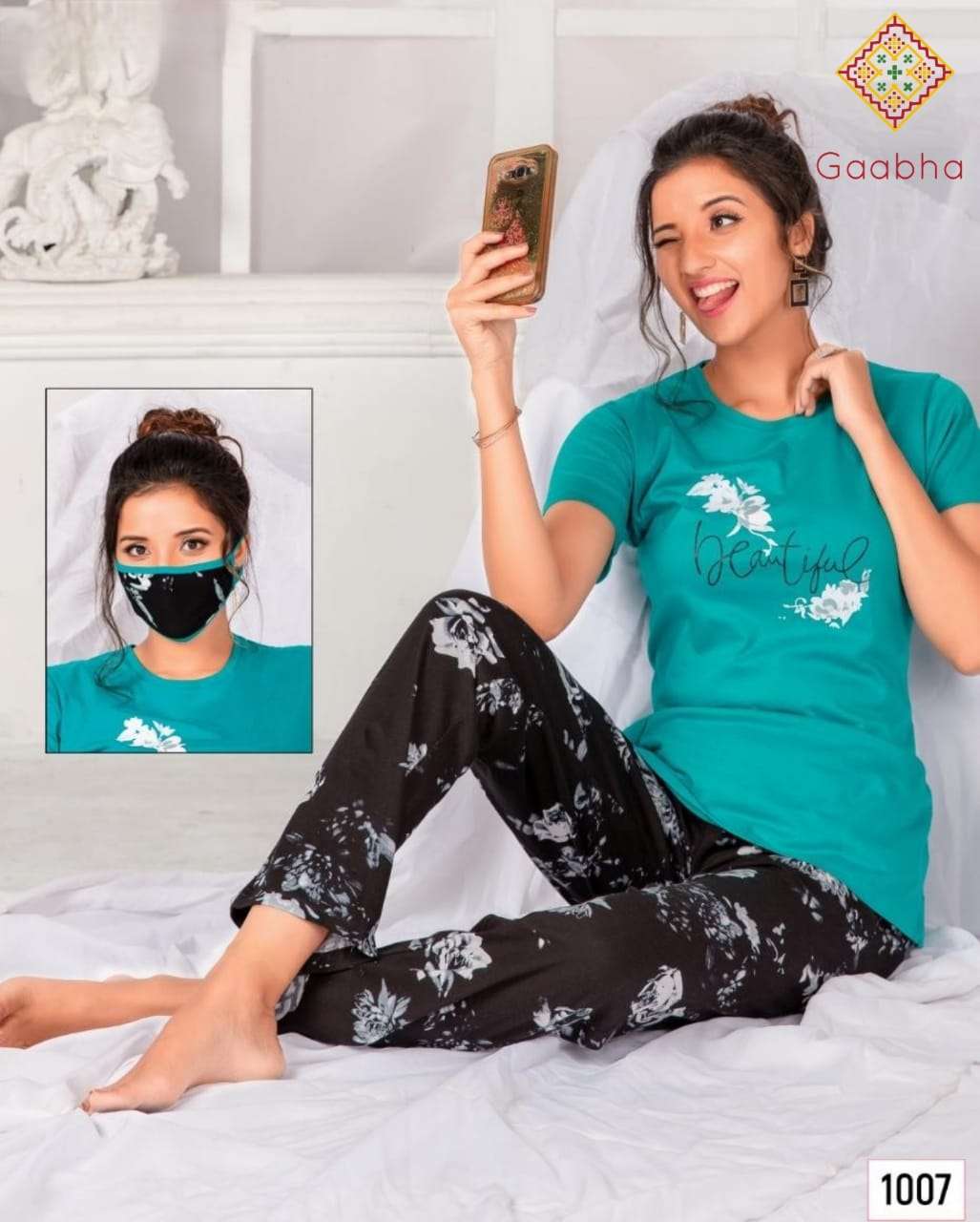 Gaabha Sweet Dreams Vol 7 Cotton Hosiery T-Shirts Pajama Nig...