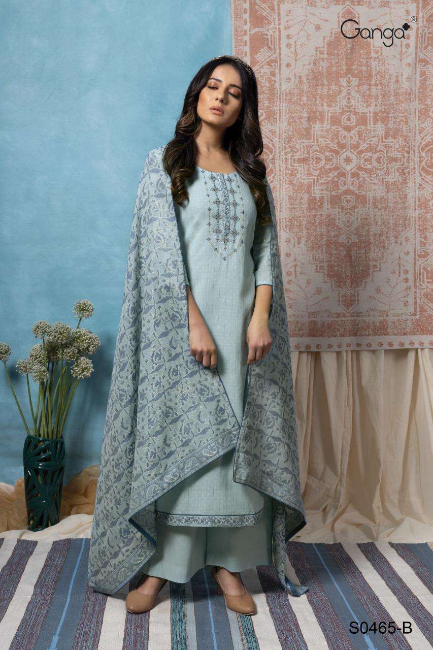 Ganga Nimma 465 Series Premium Jacquard With Heavy Embroider...